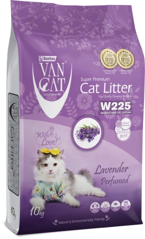 Наполнитель Van Cat для кошачьего туалета, комкующийся без пыли с ароматом лаванды, 12 л фото 1