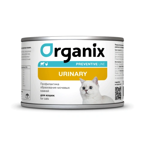 Влажный корм Organix Preventive Line Urinary для кошек профилактика образования мочевых камней у взрослых кошек, 240 г фото 1