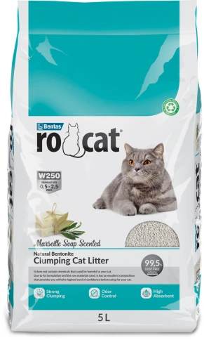 Наполнитель Ro Cat для кошачьего туалета, комкующийся без пыли, с ароматом марсельского мыла, 5 л фото 1