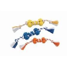 Игрушка NOBBY для собак, Косточка С Веревкой, резина, 10.5 см фото 1