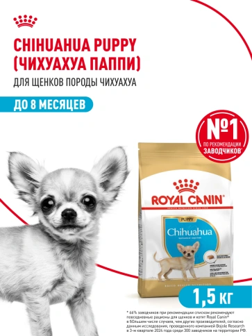 Сухой корм Royal Canin Chihuahua Puppy для щенков породы чихуахуа, 1,5 кг фото 14