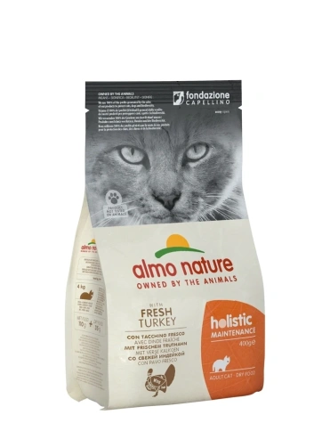 Сухой корм Almo Nature Turkey & Rice для взрослых кошек со свежей индейкой и коричневым рисом, 2 кг фото 1