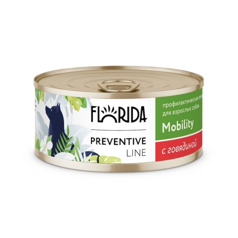 Влажный корм FLORIDA Mobility Beef для собак профилактика болезеней опорно-двигательного аппарата, с говядиной 100 г фото 1