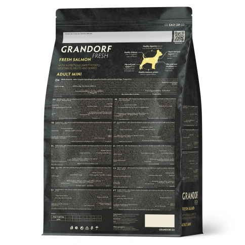 Сухой корм Grandorf Fresh Dog Salmon & Sweet Potato для взрослых собак мелких пород для здоровья кожи и шерсти лосось, с бататом, 3 кг фото 2