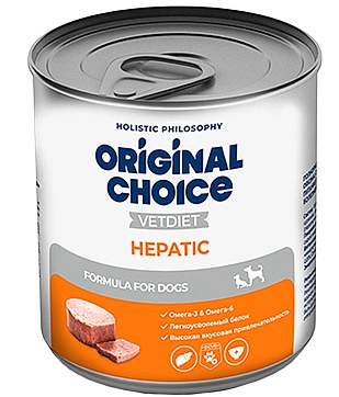 Влажный корм ORIGINAL CHOICE Veterinary Diet Hepatic Dog & Puppy, 525 г фото 1