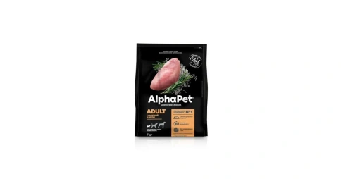 Сухой корм ALPHAPET Superpremium Turkey & Rice для взрослых собак мелких пород, с индейкой и рисом, 7 кг фото 1