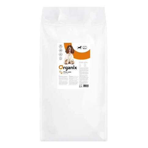 Сухой корм Organix Puppy Weight Control Adult контроль веса Duck & Rice для собак, с уткой и рисом, 18 кг фото 1