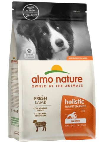 Сухой корм Almo Nature Lamb & Rice для взрослых собак со свежим ягненком и коричневым рисом, 2 кг фото 1