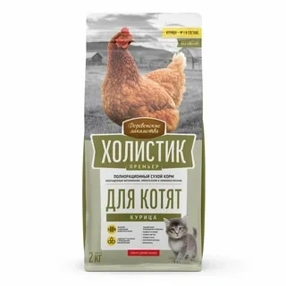 Сухой корм Деревенские Лакомства Holistic Премьер, для кошек,с курицей для котят, 2 кг фото 1