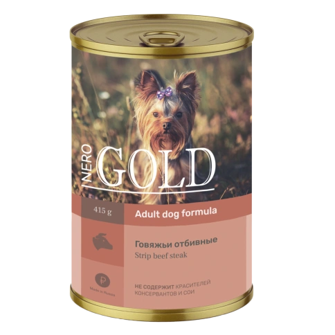 Влажный корм Nero Gold Beef для собак "Говяжьи отбивные", 415 г фото 1