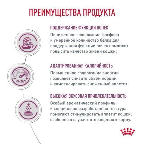Влажный корм Royal Canin Renal Beef для кошек при заболеваниях почек, в соусе, с говядиной, пауч, 85 г фото 2