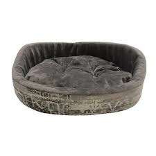 Лежак Homepet Plush для домашних животных, №1 графит, 43 см х 38 см х 15 см фото 1