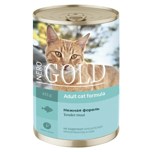 Влажный корм Nero Gold Trout для кошек "Нежная форель", 415 г фото 1