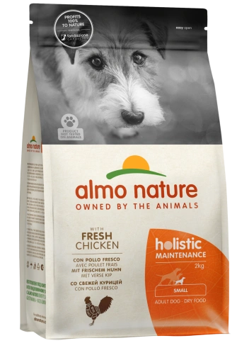 Сухой корм Almo Nature Chicken & Rice для взрослых собак малых пород со свежей курицей и коричневым рисом, 2 кг фото 1