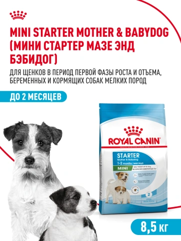 Сухой корм Royal Canin Mini Starter Mother & Babydog для щенков и кормящих сук, 8,5 кг фото 14