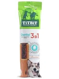 Лакомство Titbit Dental для собак, крупных пород с облепихой, 95 г фото 1