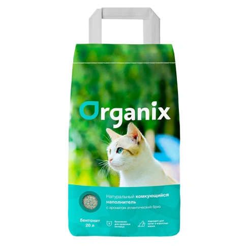 Наполнитель Organix для кошачьего туалета, комкующийся с ароматом атлантического бриза, 24 л фото 1