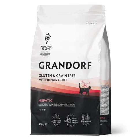 Сухой корм Grandorf Veterinary Hepatiс для кошек при заболеваниях печени, 400 г фото 1