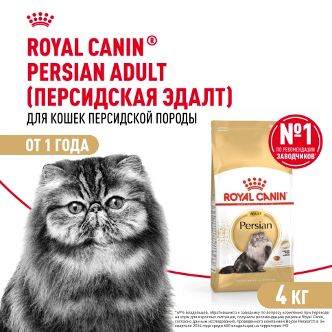 Сухой корм Royal Canin Persian для кошек персидской породы, 4 кг фото 1