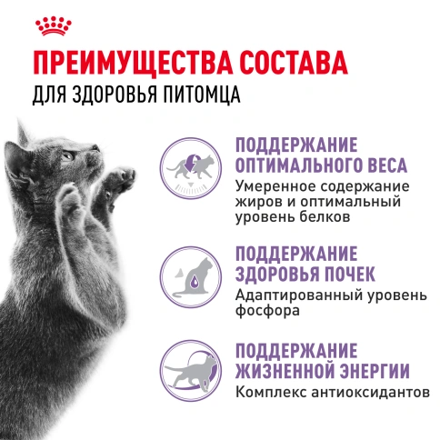 Сухой корм Royal Canin Sterilised 7+ для стерилизованных кошек и кастрированных котов, 400 г фото 3