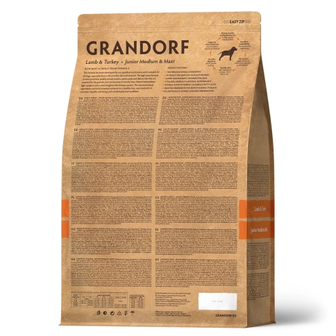 Сухой корм Grandorf Lamb & Turkey Junior для юниоров всех пород, с ягненком и индейкой, 1 кг фото 2