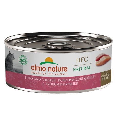 Влажный корм Almo Nature Tuna & Chicken для кошек, с тунцом и курицей, 100 г фото 1