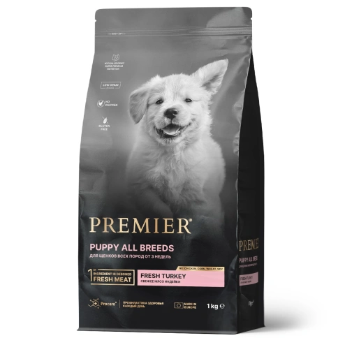 Сухой корм Premier Dog Turkey Puppy для щенков всех пород, с индейкой, 1 кг фото 1