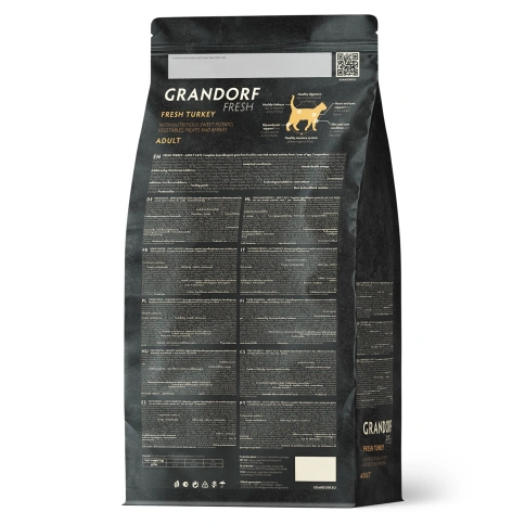 Сухой корм Grandorf Fresh Cat Turkey & Sweet Potato для взрослых кошек, диетическая формула для особо аллергичных кошек индейка, с бататом, 2 кг фото 2