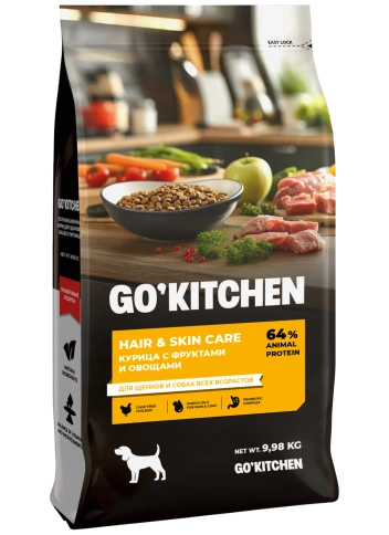 Сухой корм Go'Kitchen Chicken для щенков и собак всех возрастов, с курицей, 9,98 кг фото 3
