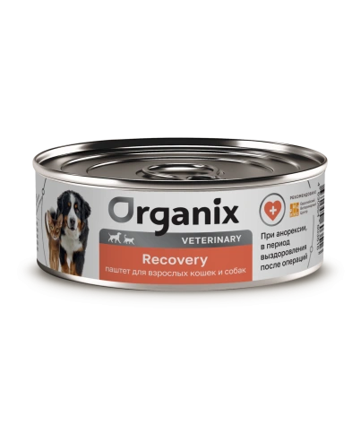 Влажный корм Organix Veterinary Recovery для взрослых кошек и собак в период анорексии, выздоровления и послеоперационного восстановления, 100 г фото 1