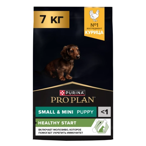 Сухой корм PRO PLAN Chicken для щенков мелких и карликовых пород, с высоким содержанием курицы, 7 кг фото 1