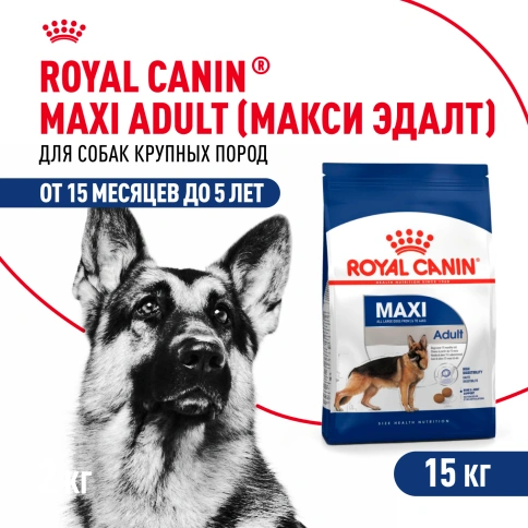 Сухой корм Royal Canin Maxi Adult для собак, 15 кг фото 1