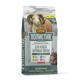Сухой корм Деревенские Лакомства Holistic Премьер, для кошек крупных пород, с Ягнёнком, 10 кг фото 1