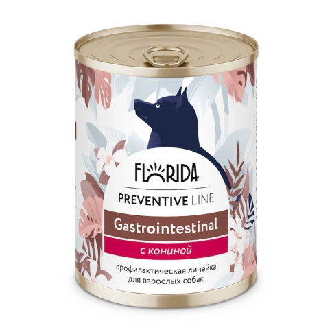 Влажный корм FLORIDA Gastrointestinal Horse Meat для собак при расстройствах пищеварения, с кониной, 340 г фото 2