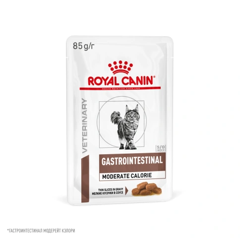Влажный корм Royal Canin Gastrointestinal Moderate Calorie диетический для кошек при расстройствах пищеварения, склонных к набору веса, пауч, 85 г фото 14
