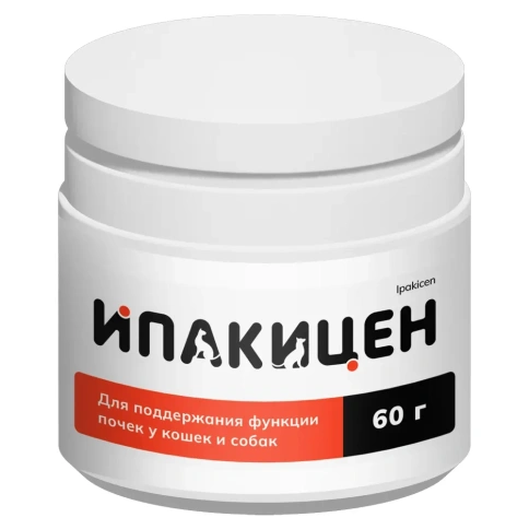 Добавка Apicenna для поддержания функции почек у кошек и собак, Ипакицен, 60 г фото 1
