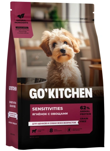 Сухой корм Go'Kitchen Lamb для щенков и собак всех возрастов для чувствительного пищеварения, с ягненком, 1,59 кг фото 3