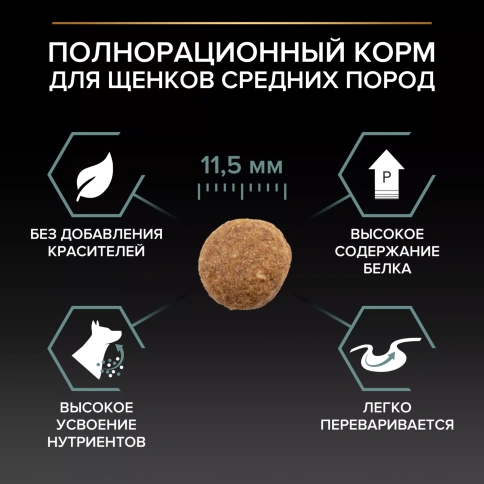 Сухой корм PRO PLAN Lamb для взрослых собак средних пород с чувствительным пищеварением, с высоким содержанием ягненка, 3 кг фото 3