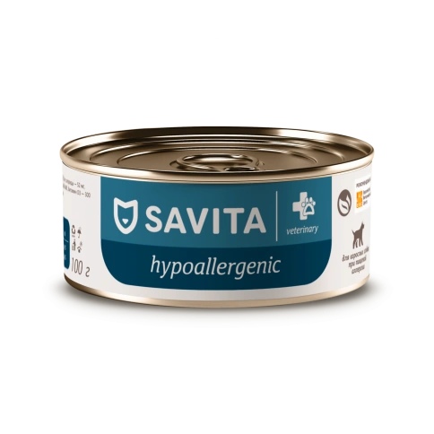 Влажный корм SAVITA Preventive Line Hypoallergeniс для взрослых собак при пищевой аллергии, 100 г фото 1