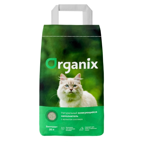 Наполнитель Organix для кошачьего туалета, комкующийся с ароматом алоэ вера, 24 л фото 1