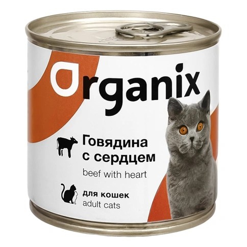 Влажный корм Organix Preventive Line Beef & Heart для кошек, с говядиной и сердцем, 250 г фото 1