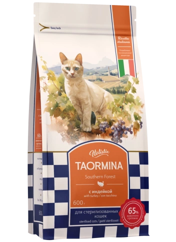 Сухой корм Taormina Turkey Southern Forest для стерилизованных кошек, с индейкой, 600 г фото 1
