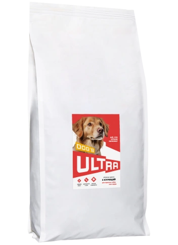 Сухой корм ULTRA Chicken для взроcлых собак всех пород, с курицей, 20 кг фото 1