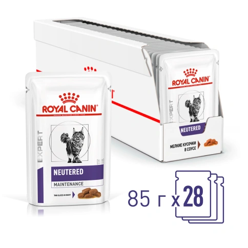 Влажный корм Royal Canin Neutered Maintenance в соусе для стерилизованных кошек до 7 лет, пауч, 85 г фото 14