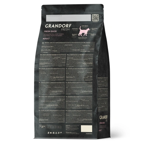 Сухой корм Grandorf Fresh Cat Duck & Sweet Potato для взрослых кошек, диетическая формула для особо аллергичных кошек утка, с бататом, 2 кг фото 2