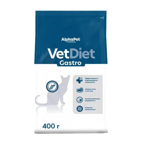 Сухой корм ALPHAPET Veterinary Diet Gastrointestinal Adult Cat, 400 г фото 1