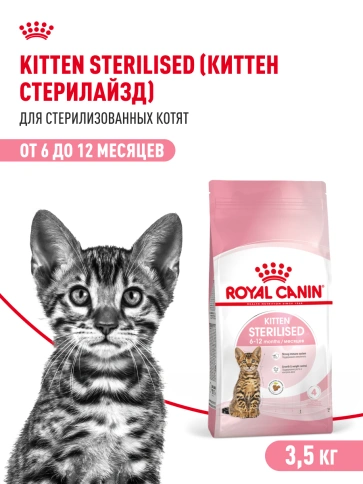 Сухой корм Royal Canin Kitten Sterilised для котят, 3,5 кг фото 20