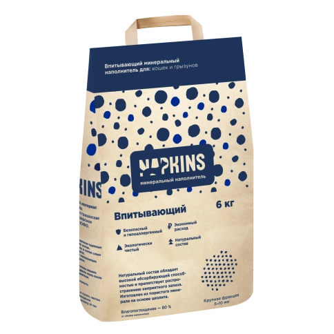 Наполнитель Napkins для кошачьего туалета, впитывающий, 12 л фото 1