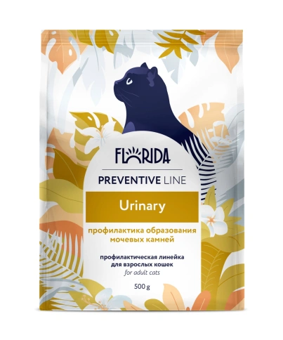 Сухой корм FLORIDA Urinary для кошек для профилактики образования мочевых камней, 500 г фото 1