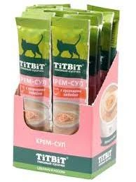 Влажный корм Titbit крем-суп Veal для кошек, с кусочками, с телятиной, 16 г фото 1